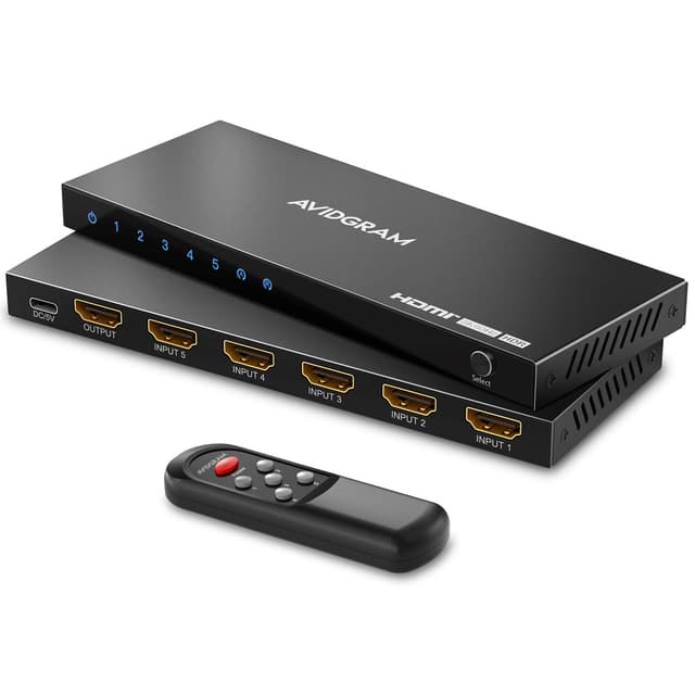 AVIDGRAM 8K HDMI Umschalter 5x1 - HDMI 2.1 Switch 4K 120Hz