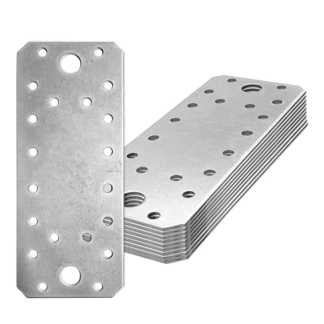 OMIdeas 10 x Flachverbinder (140 x 55 x 2) Verbindungsplatte Holzbau Verbinder - 10 Stück