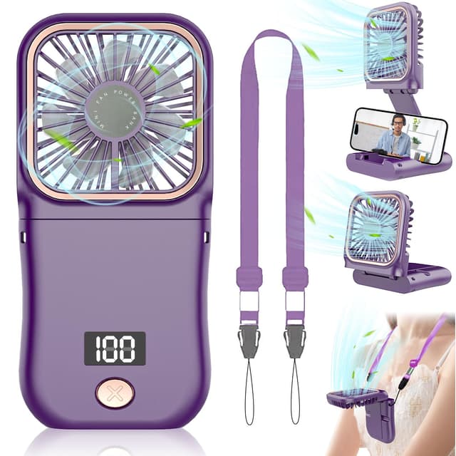 Handventilator Mini Ventilator Gesicht Lila 🌪