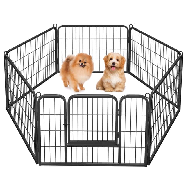 🐶 Yaheetech Welpenlaufstall 6tlg - 80x60 cm 🐾