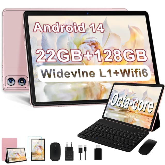 2025 Neuest Android 14 Tablet 10 Zoll GOLD Goldton 📱🔋📸