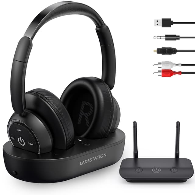LET'SACTIV Funkkopfhörer für Fernseher 🎧 Kabellose TV-Kopfhörer mit TV-Sender-Ladestation für Senioren