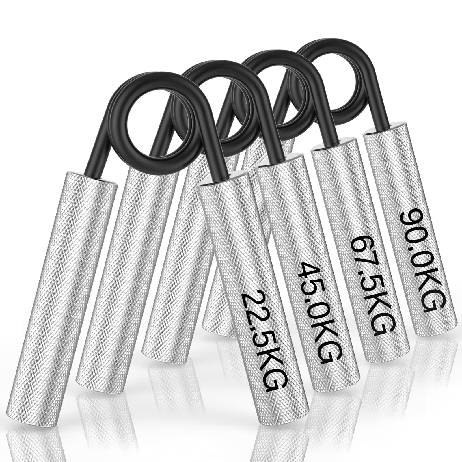 ZEAGUS Handtrainer Unterarmtrainer - Metall Fingertrainer 4Pack oder 6Pack