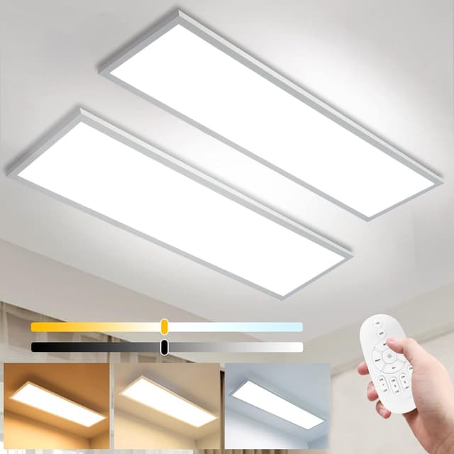120x30cm LED Dimmbare Panel Deckenleuchte 2 Pack - Super Helle Lichtpanel Decke 🌟