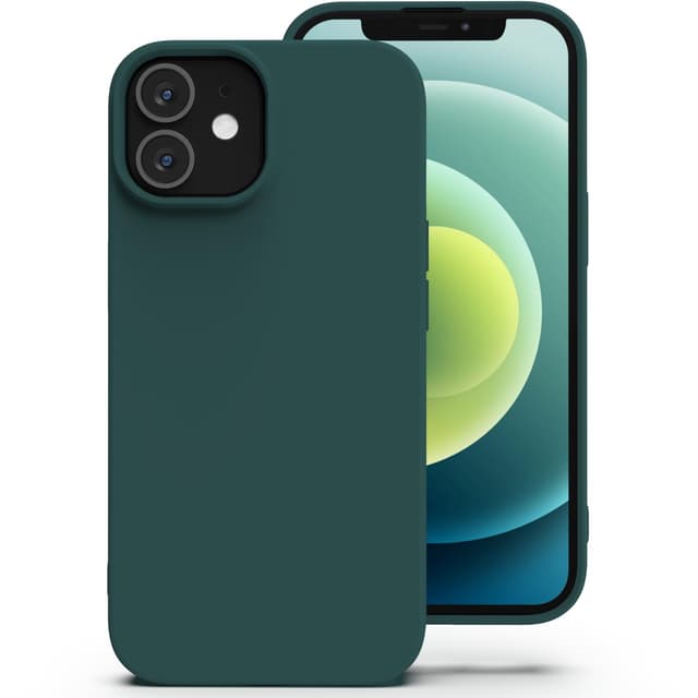 Zuvirelx Glatte Silikonhülle für iPhone 12/12 Pro - Tiefgrün 📱