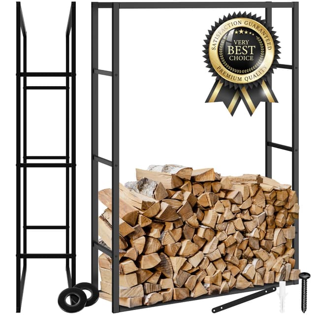 🔥🌿 tectake® Kaminholzregal: Innen & Außen, Moderner Industrial Style 🌿🔥