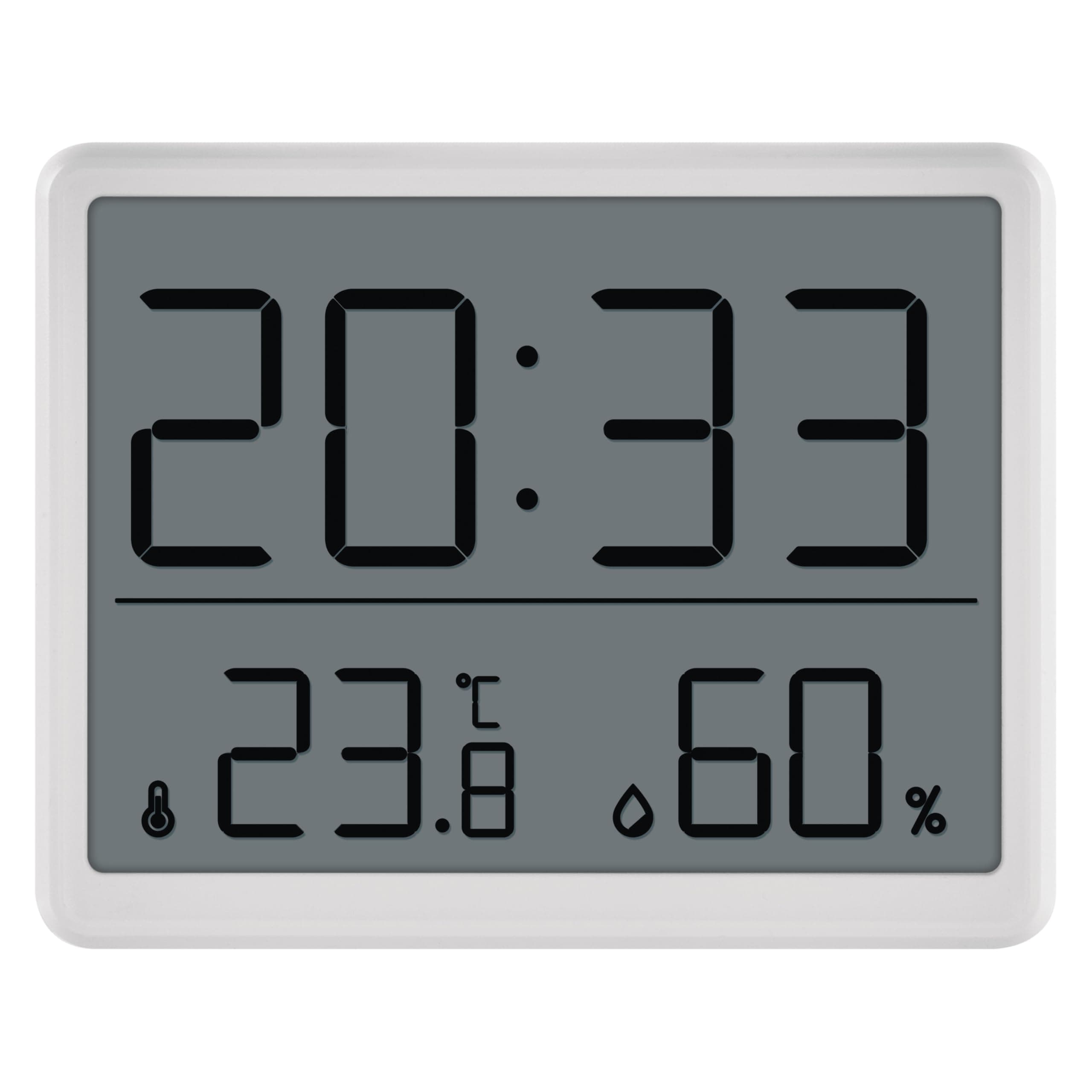 EMOS Digitales Raumthermometer und Hygrometer mit Uhr - Weiß E6210 ⏰🌡️