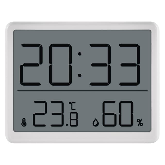 EMOS Digitales Raumthermometer und Hygrometer mit Uhr - Weiß E6210 ⏰🌡️