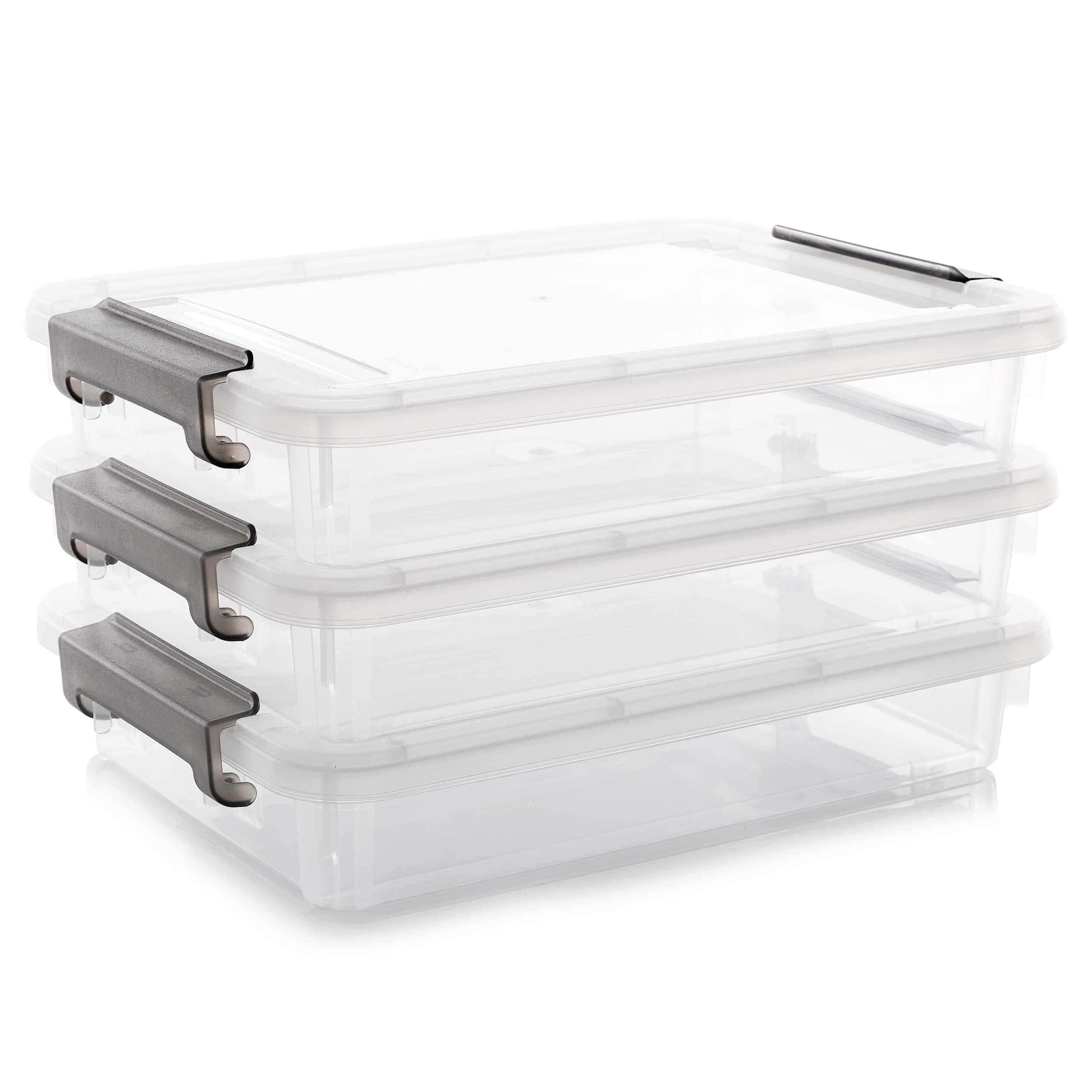Citylife 4.5L-3er Set Aufbewahrungsbox A4 mit Deckel
