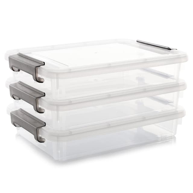 Citylife 4.5L-3er Set Aufbewahrungsbox A4 mit Deckel