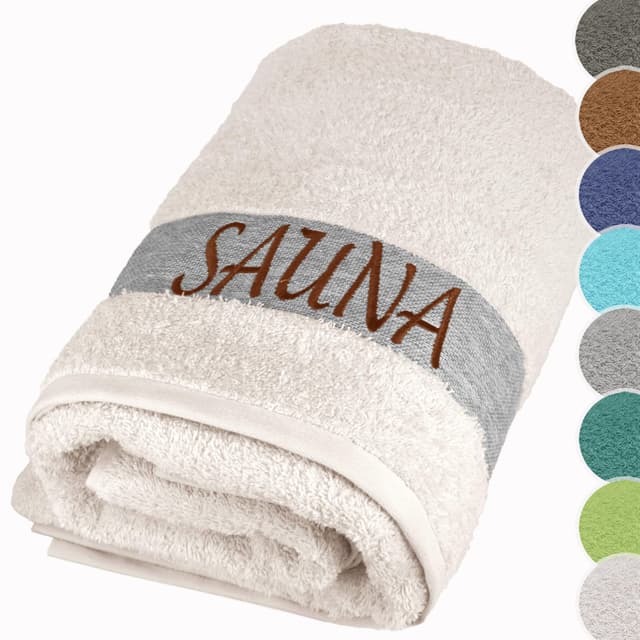 Lashuma Badetuch groß für Damen - Herren, Lima XXL Sauna Handtuch Natur 100x200 cm 🧖