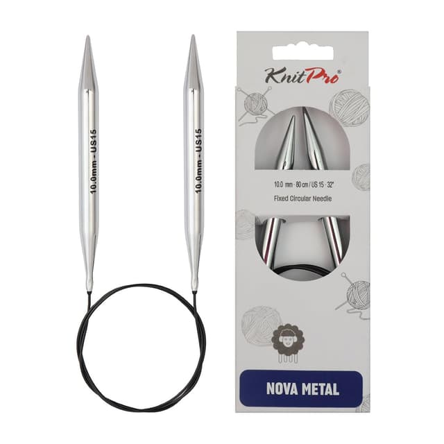 🧶🌟 KnitPro - Nova festgelegt (150 cm x 10,00 mm) Kreisnadeln - 1 Einheit 10 mm 🌟🧶
