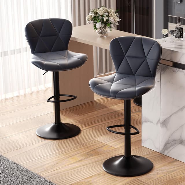🌟 Hawthyhome Barhocker 2er Set | Barstuhl Höhenverstellbar mit Rückenlehne