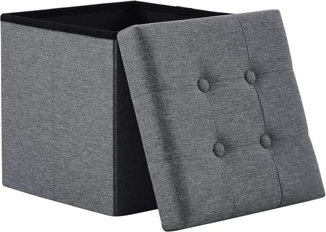 🌟 Zedelmaier Sitzhocker mit Stauraum, Fußbank Truhen Aufbewahrungsbox faltbar belastbar bis 300 kg