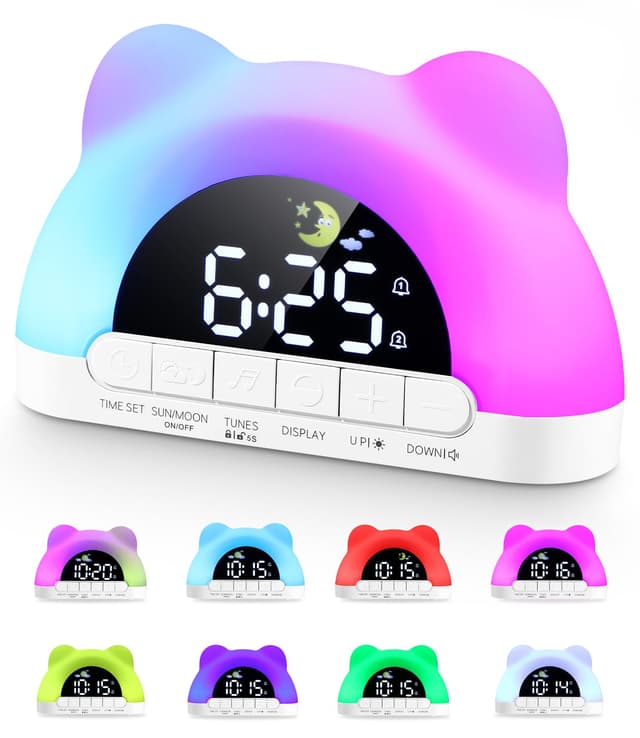 PERMUST Kinderwecker mit LED-Lichtern und sanften Melodien 2025 New 🌙⏰