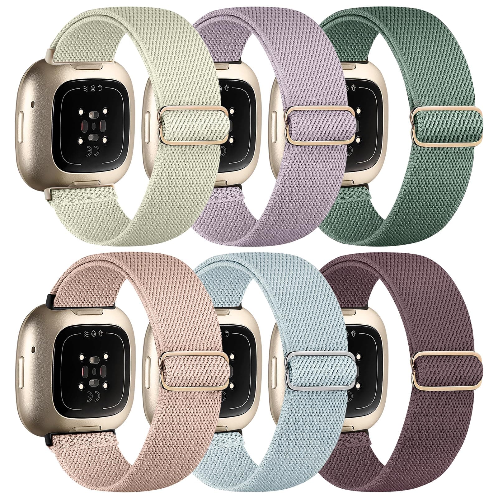 Chinbersky 6 Pack Armband für Fitbit Versa 3/Versa 4/Sense