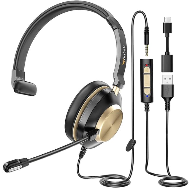 🎧 Wantek USB-Headset mit Mikrofon für PC und Mac 🎤