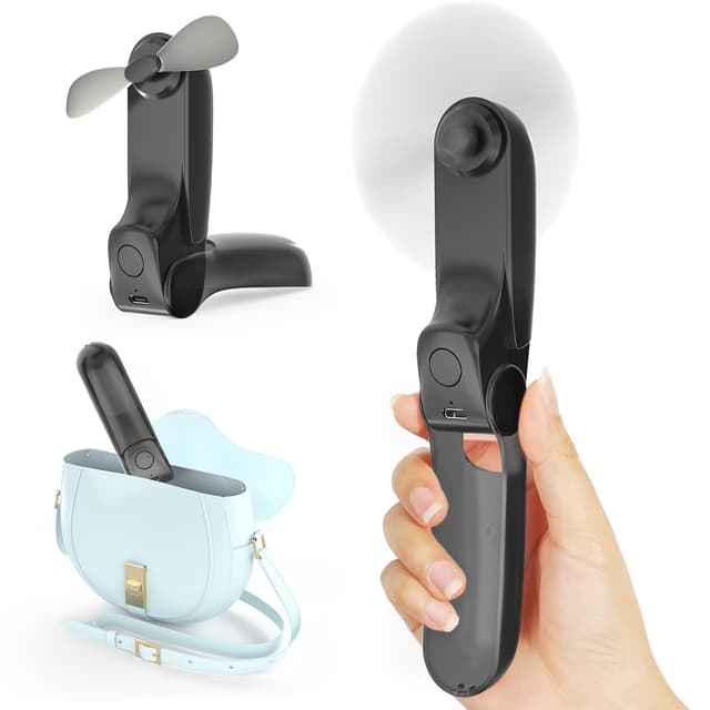 🌀🌬️ Koonie Mini Handventilator 3-in-1 - Tragbarer Ventilator mit USB wiederaufladbarer Powerbank