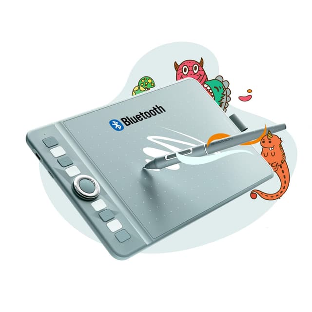 GAOMON WH851 Drahtloses Grafiktablett - Ideal zum Zeichnen, Studieren und Arbeiten