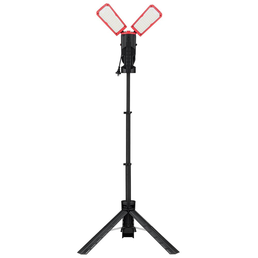 🔦🔧 Baustrahler LED Arbeitsleuchte - 2x50W 12000LM LED Baustellenlampe Dimmbar mit Stativ, IP54