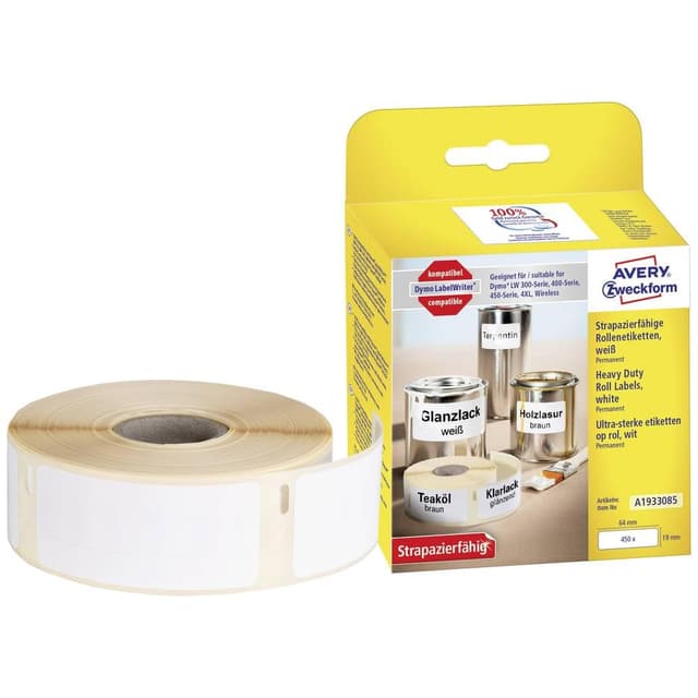 🏷️ Avery Zweckform Dymo LabelWriter wetterfeste Etiketten A1933085