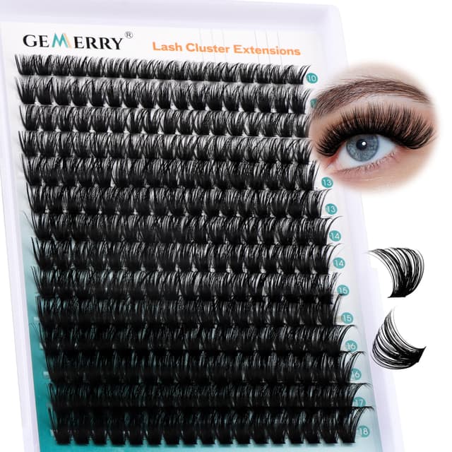 GEMERRY Einzelwimpern 80D DIY Cluster Wimpern 🌟 Wimpernverlängerung Pro