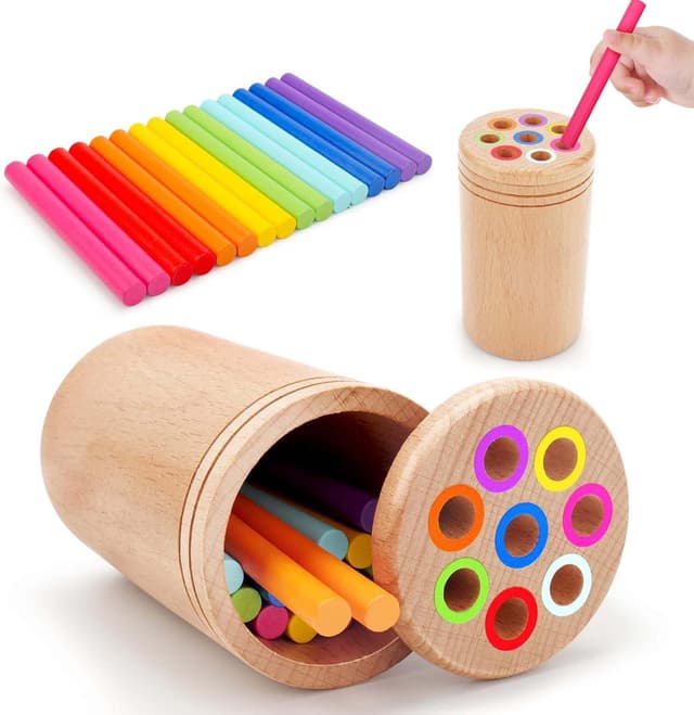 HaoVrisn Montessori Spielzeug 🌈 ab 1 2 3 Jahre - Lernspielzeug Geschenk für Kleinkinder