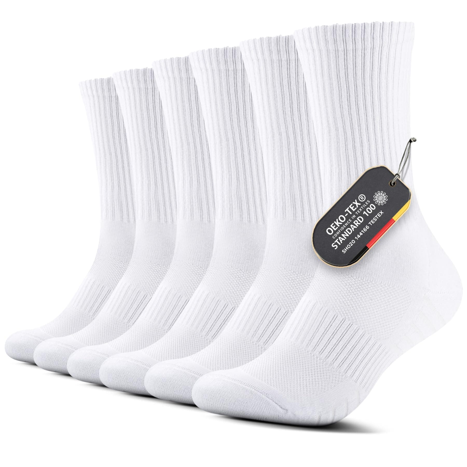 FALARY Sportsocken Wandersocken Herren Damen Tennissocken Socken Thermo Wintersocken Herrensocken Laufsocken 43-46 39-42 Trekkingsocken Gepolstert Atmungsaktiv Baumwolle 6 Paar 35-38 6x Weiß - Sonderangebot!