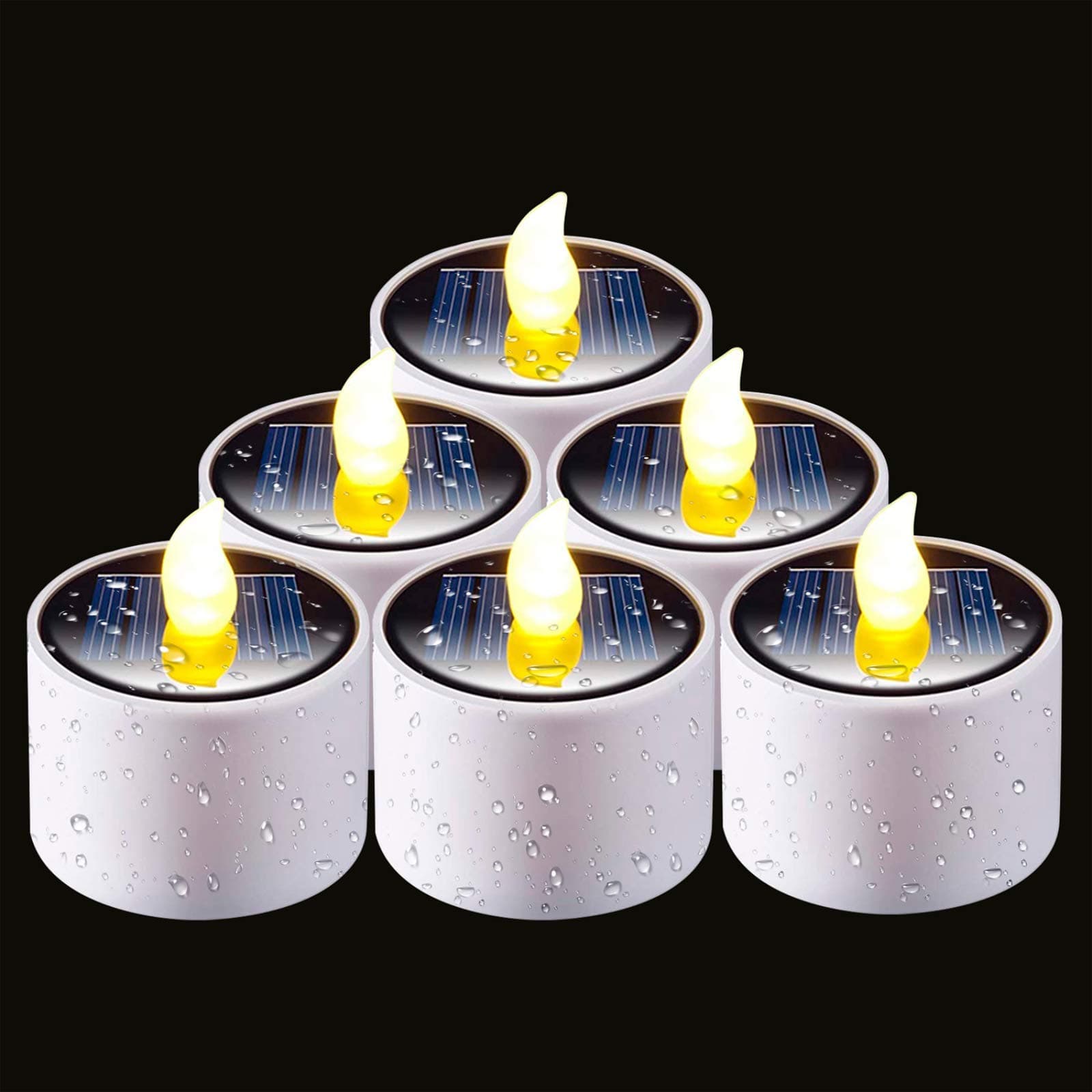 🌞🏡🕯️ Deal: Homemory Solar-Teelichter für den Außenbereich 6 Stück 5,8 x 5,1 cm