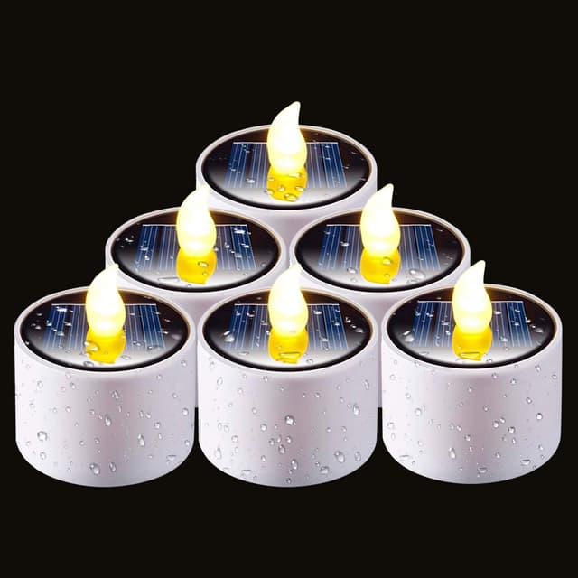 🌞🏡🕯️ Deal: Homemory Solar-Teelichter für den Außenbereich 6 Stück 5,8 x 5,1 cm