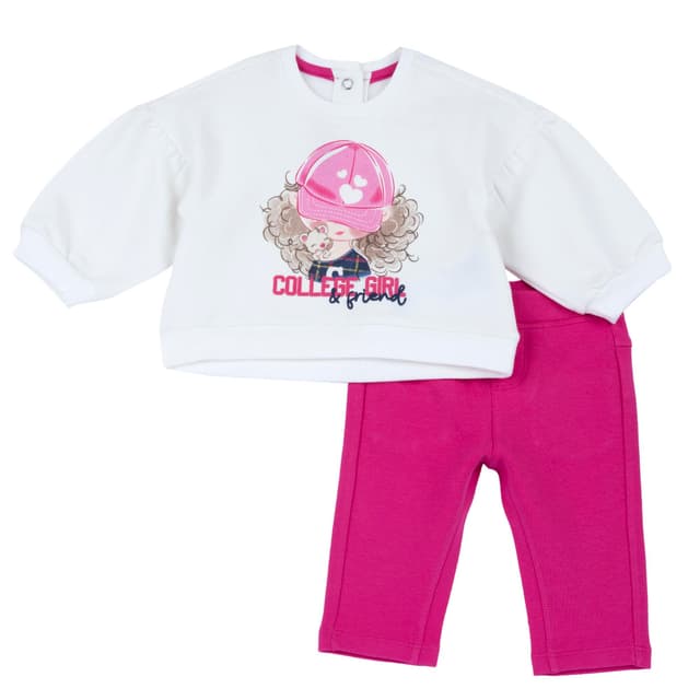 Chicco Baby-Mädchen Zweiteiliges Outfit 🌟 Jogginganzug 6 Monate Fuchsie Angebot