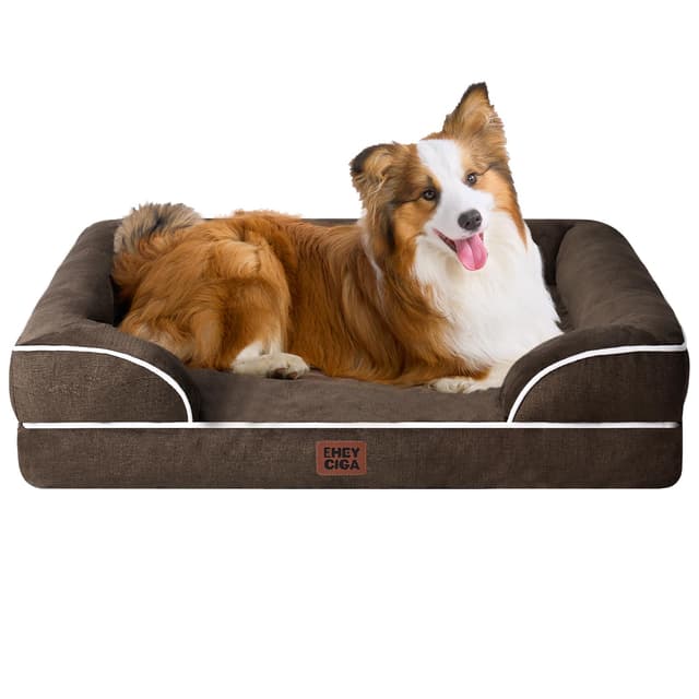 🐶🛋️ Orthopädisches Hundebett für große Hunde | Memory Foam Hundekorb für mittelgroße Hunde