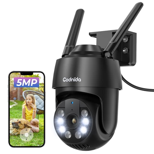Codnida 5MP Überwachungskamera Aussen WLAN 📹🌙🔒
