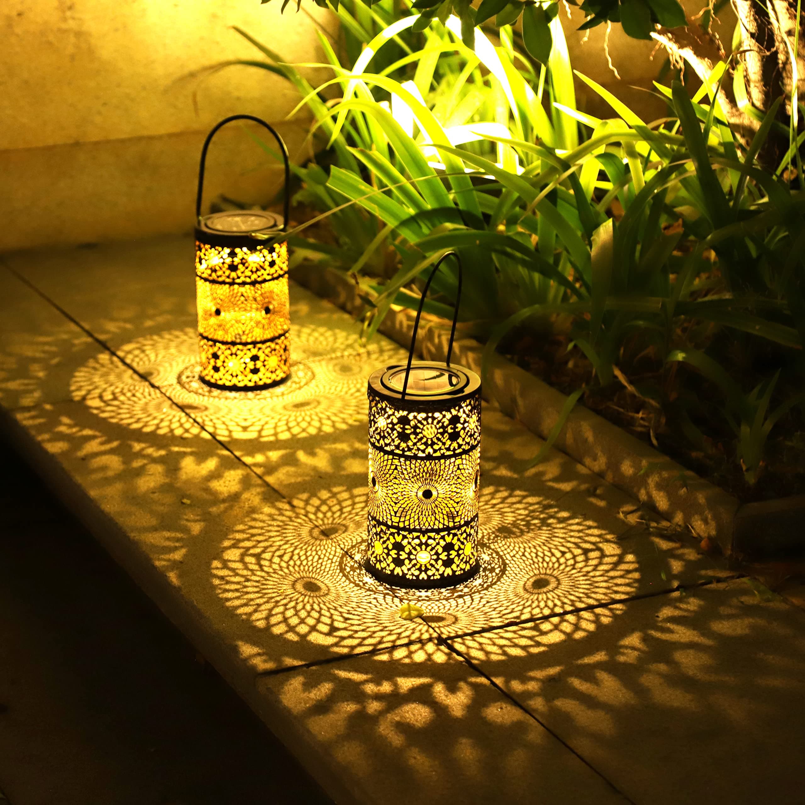 🌞🌿 2 Stück Solarlaterne für Außen - Hochwertige Solarlampen für Garten und Terrasse 🏡🌳
