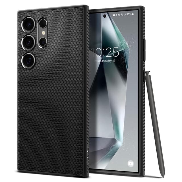 📱 Spigen Liquid Air Hülle für Samsung Galaxy S24 Ultra - Schwarz Matte Black 🖤