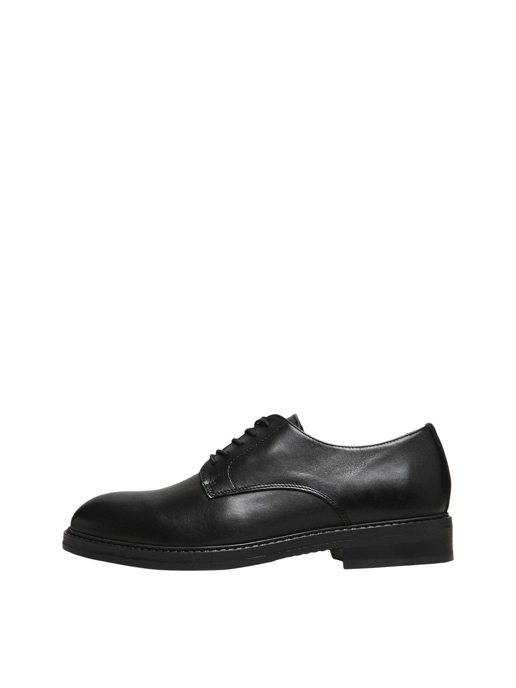 🔥 REDUZIERT! SELECTED HOMME Herren Lederschuhe 40 EU Schwarz