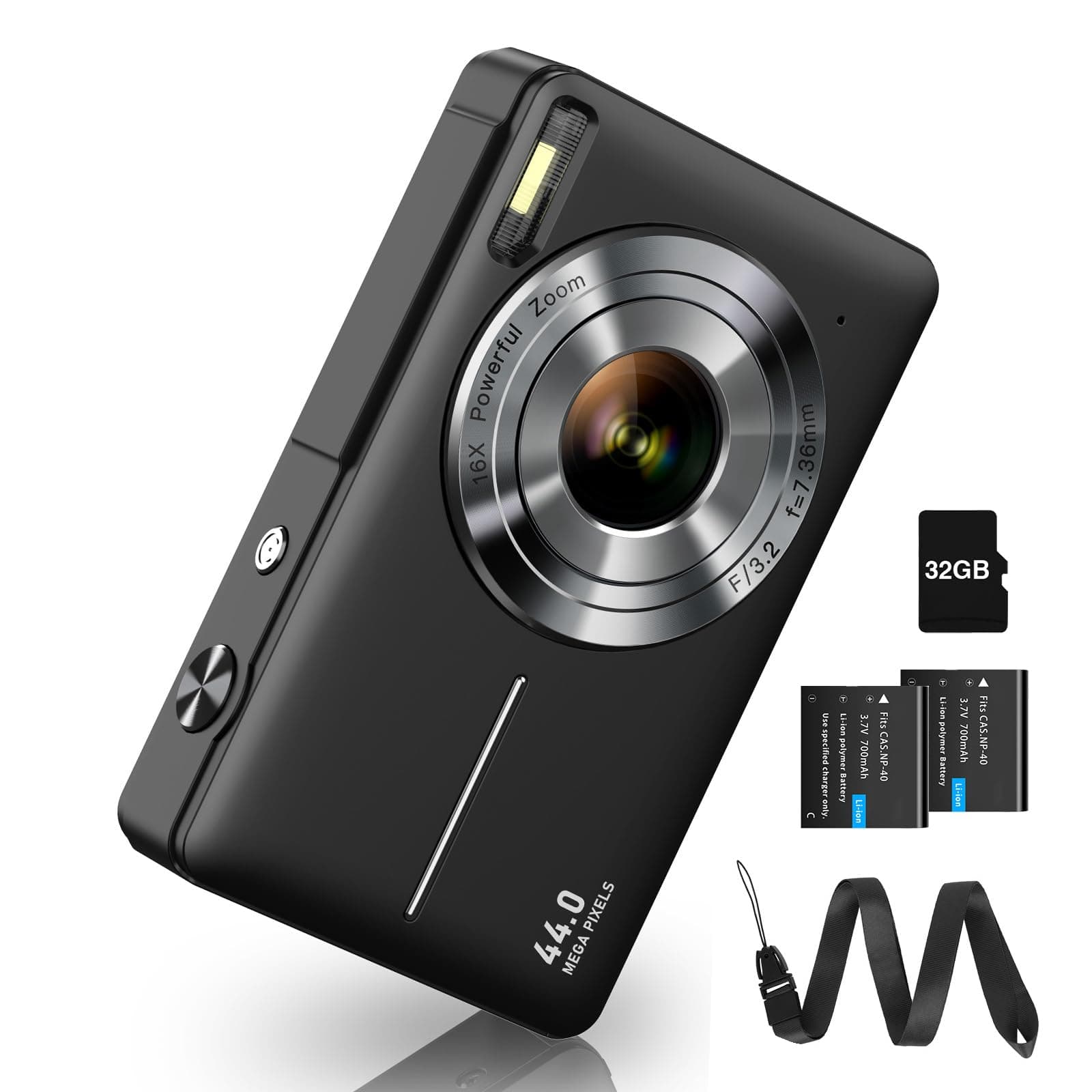 Digitalkamera Fotokamera FHD 1080P 44MP Fotoapparat mit 32G Karte 16X Digitalzoom - Sonderangebot! 📸🎉