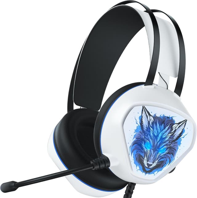 Syndesmos Gaming Headset mit Mikrofon für PS5, PC, Switch, Xbox - Weiss Schwarz 🎧🎮