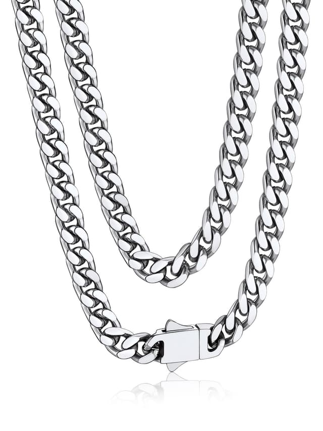 Bandmax Panzerkette Herren 5MM breit Edelstahl Kette Junge Halskette Damen 🎤 Hip Hop Kette Schmuck Accessoire 🎁