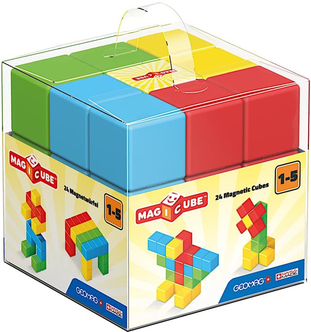 GEOMAG MAGICUBE 24 Teile - Magnetische Bausteine für Babys ab 1 Jahr 🌈🧩