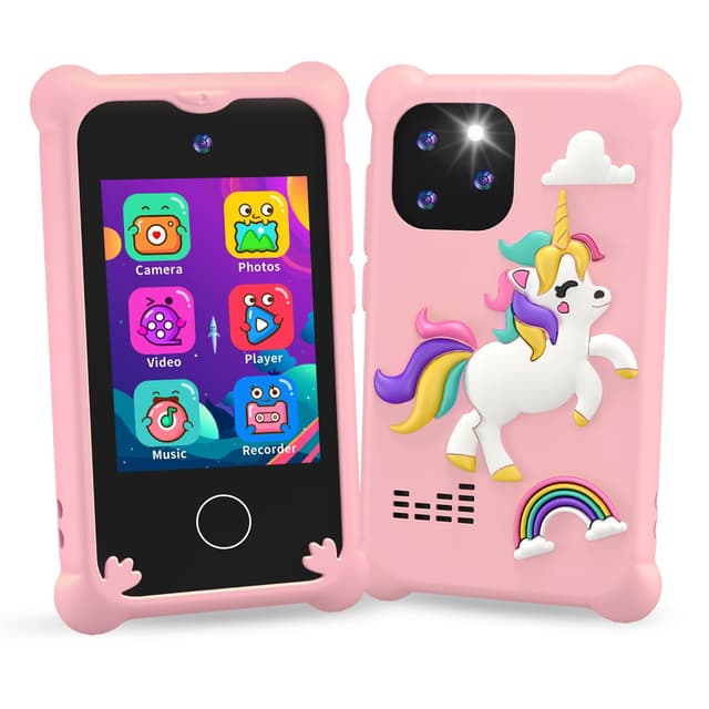 📱🎁 Kinder Handy mit Musik und Spiel - Mädchen Pink