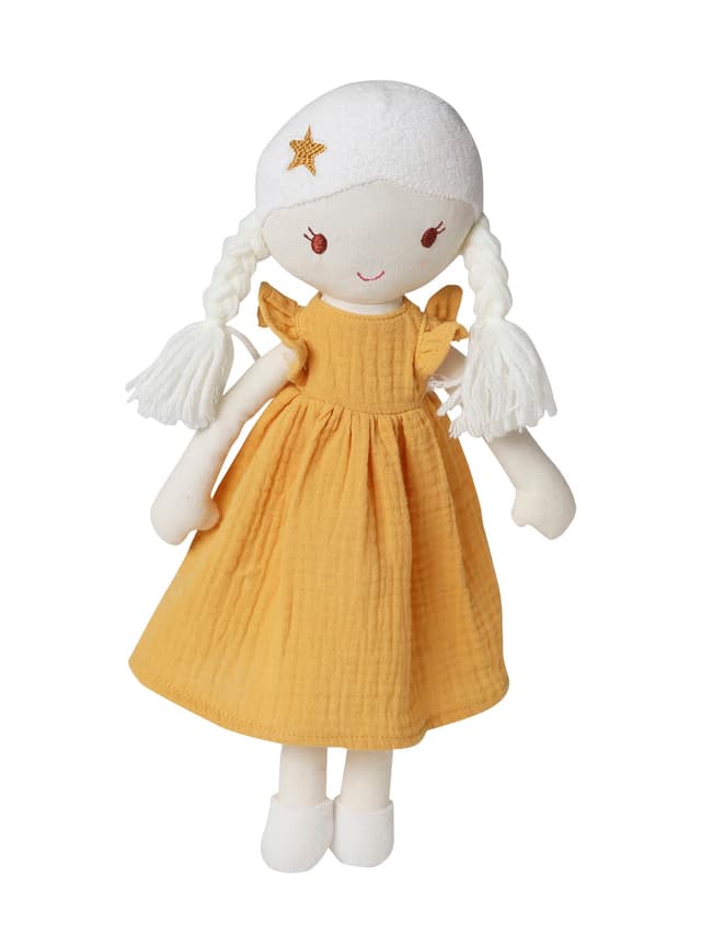 🎉 Angebot: Vertbaudet Stoffpuppe mit 2 Kleidern weiß ONE Size!