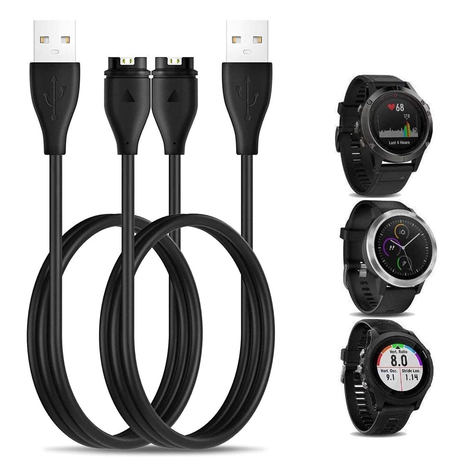 🔋📱 CAVN 2-Stück Ladekabel Kompatibel mit Vivoactive 5 4S 4 3/Fenix 7 7S 7X 6 6S 6X 5 5S Pro/Venu 3 3S 2 2S 2 Plus Sq/Forerunner 55 45 45S/Instinct - 7.64€