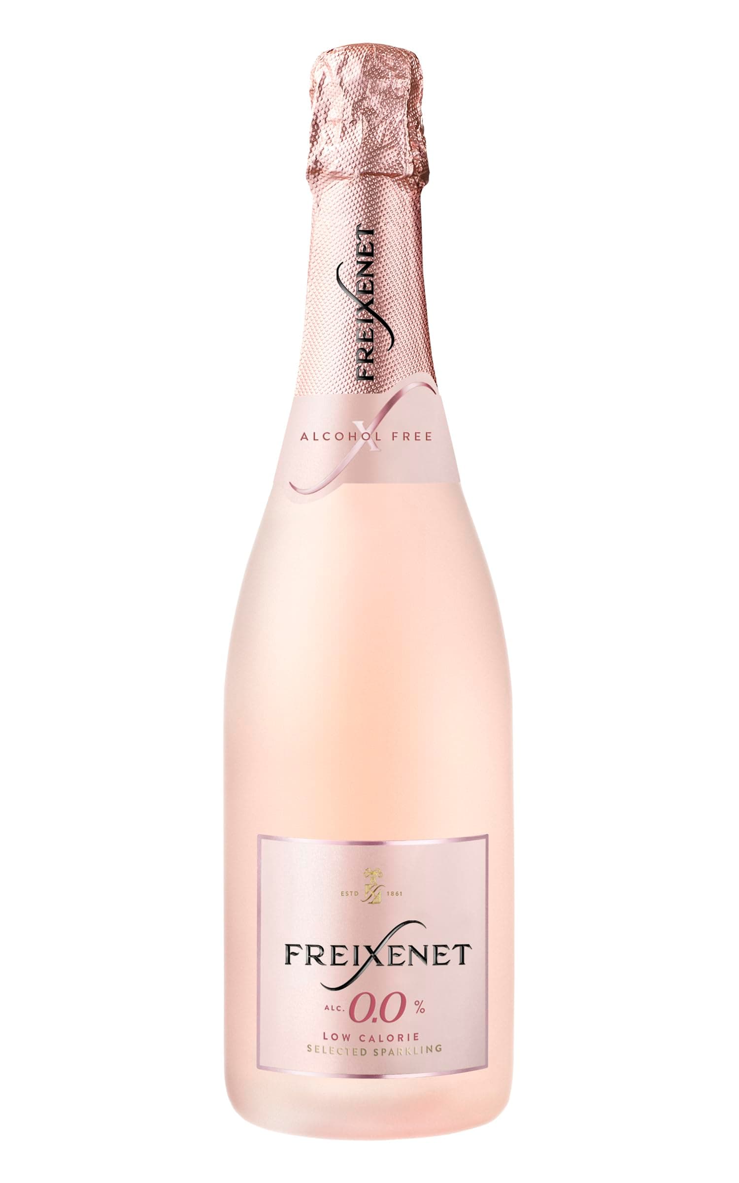 Freixenet Alkoholfrei Rosé 🥂 0,0% vol. (1 x 0,75 l) - Niedrigkalorische und vegane Alternative zu Sekt, Cava und Champagner