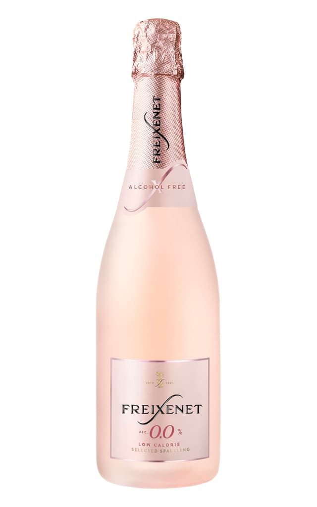 Freixenet Alkoholfrei Rosé 🥂 0,0% vol. (1 x 0,75 l) - Niedrigkalorische und vegane Alternative zu Sekt, Cava und Champagner