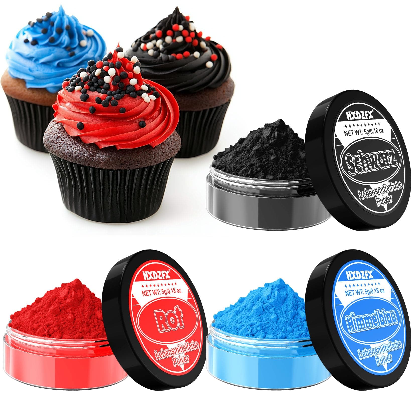 Lebensmittelfarbe Pulver - 3 Farben Food Coloring 🎂🌈