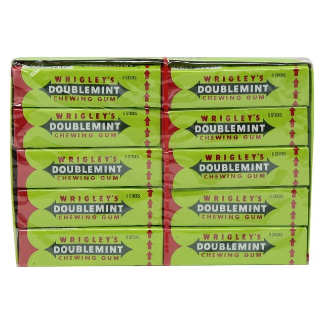 🍬 Super Deal: Wrigley's Doublemint - 20 Packungen à 5 Streifen - 100 Stück 🍬