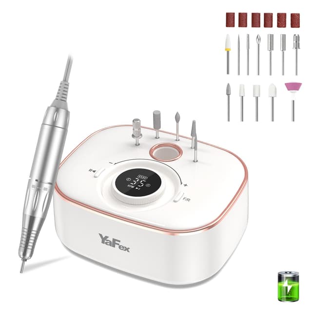 🌟YaFex Nagelfräser Akku 35000 U/min, 12-in-1 Elektrisch Nagelfeile für Gelnägel🌟
