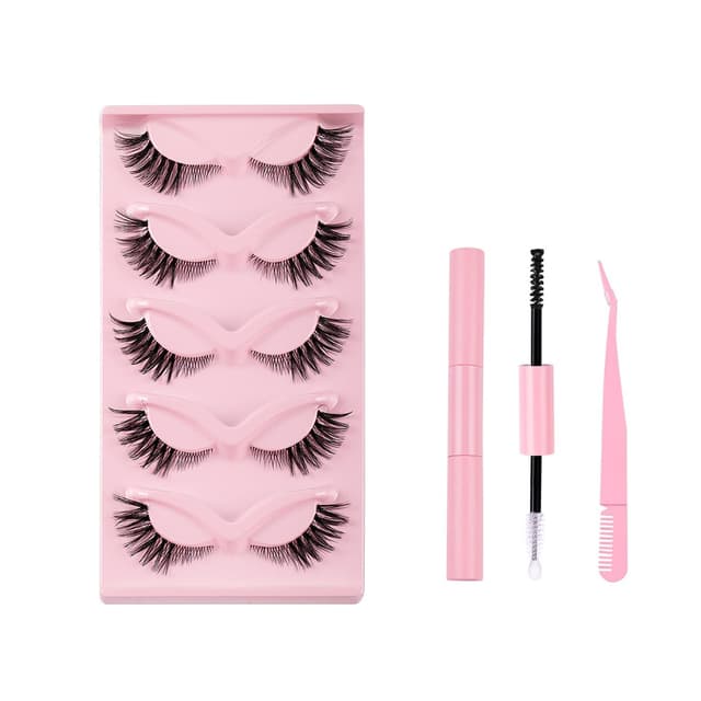 👁️‍🗨️ Fake Wimpern Lashes Extension Set - Cat Eye Natural Natürliche Selbstklebende Ultra Fluffige Lashes