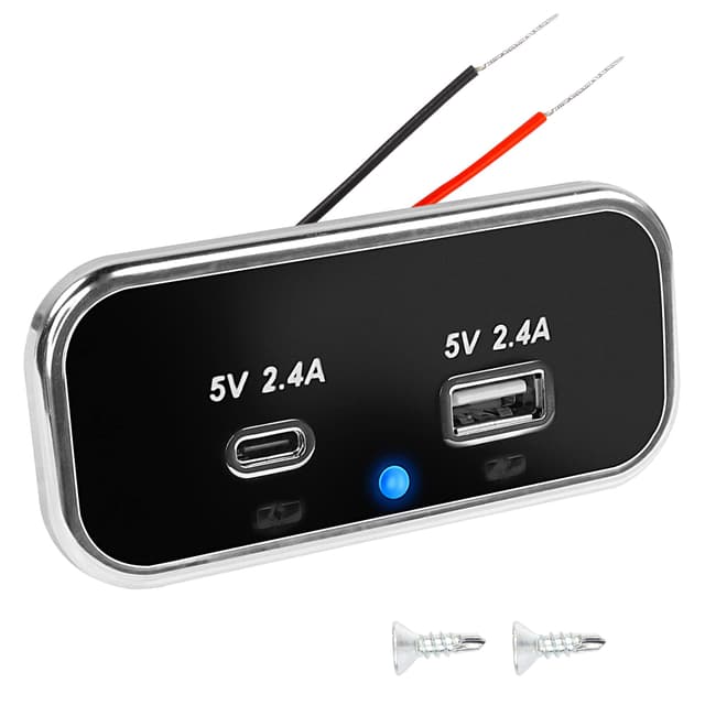 🚗 MEIRIYFA 12V RV USB Steckdose Wandhalterung Schalterpanel mit Typ C und USB A Doppelport Auto Ladegerät Steckdose für Autos Busse Wohnwagen Boote Automotive Marine ATV Truck 🚗